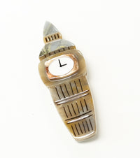 Tea Time Tower Brooch
