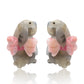 Marbled Cloud-Tail Bunny Earrings