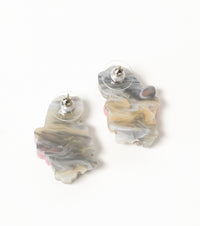 Marbled Cloud-Tail Bunny Earrings